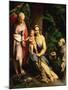 The Rest on the Flight to Egypt with Saint Francis, C. 1520-Antonio Da Correggio-Mounted Giclee Print
