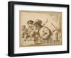 The Rest on the Flight-Guercino (Giovanni Francesco Barbieri)-Framed Premium Giclee Print