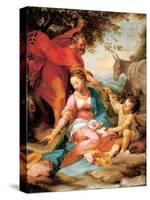 The Rest on the Return from Egypt-Federico Barocci-Stretched Canvas