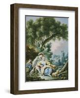 The Rest, Pensent-Ils a Ce Mouton?-Francois Boucher-Framed Giclee Print