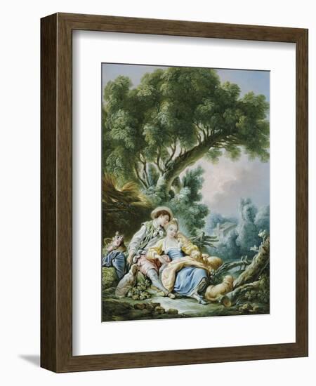 The Rest, Pensent-Ils a Ce Mouton?-Francois Boucher-Framed Giclee Print