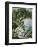 The Rest, Pensent-Ils a Ce Mouton?-Francois Boucher-Framed Giclee Print