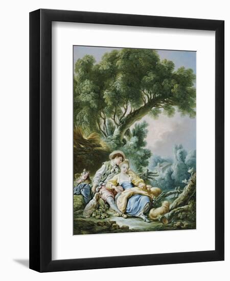 The Rest, Pensent-Ils a Ce Mouton?-Francois Boucher-Framed Giclee Print