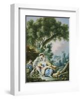 The Rest, Pensent-Ils a Ce Mouton?-Francois Boucher-Framed Giclee Print