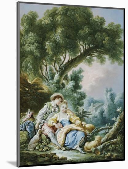 The Rest, Pensent-Ils a Ce Mouton?-Francois Boucher-Mounted Giclee Print