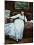The Rest, Portrait of Berthe Morisot, 1870-Edouard Manet-Mounted Giclee Print