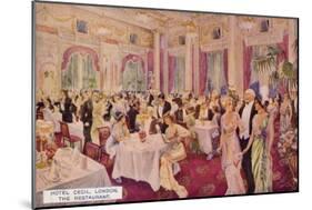 The Restaurant, Hotel Cecil, London-null-Mounted Giclee Print