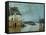 The Restaurant La Barque During the Flood at Port Marly-Alfred Sisley-Framed Stretched Canvas