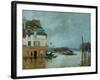 The Restaurant La Barque During the Flood at Port Marly-Alfred Sisley-Framed Giclee Print