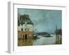 The Restaurant La Barque During the Flood at Port Marly-Alfred Sisley-Framed Giclee Print