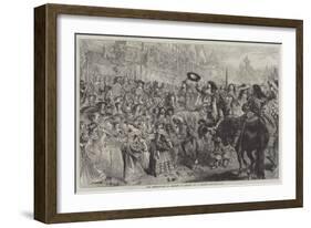 The Restoration of Charles II-Sir John Gilbert-Framed Giclee Print