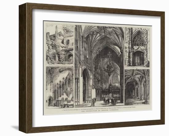 The Restoration of Chester Cathedral-Henry William Brewer-Framed Giclee Print