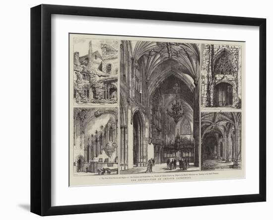 The Restoration of Chester Cathedral-Henry William Brewer-Framed Giclee Print