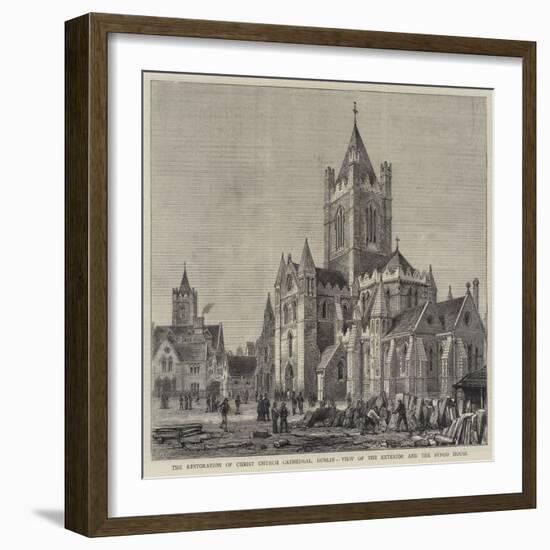 The Restoration of Christ Church Cathedral, Dublin, View of the Exterior and the Synod House-Henry William Brewer-Framed Giclee Print