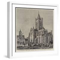 The Restoration of Christ Church Cathedral, Dublin, View of the Exterior and the Synod House-Henry William Brewer-Framed Giclee Print