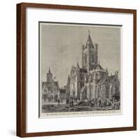 The Restoration of Christ Church Cathedral, Dublin, View of the Exterior and the Synod House-Henry William Brewer-Framed Giclee Print