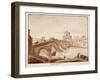 The Restoration of Ponte Milvio by Pope Pius Vii, 1833-Agostino Tofanelli-Framed Giclee Print