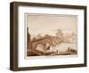 The Restoration of Ponte Milvio by Pope Pius Vii, 1833-Agostino Tofanelli-Framed Giclee Print