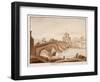 The Restoration of Ponte Milvio by Pope Pius Vii, 1833-Agostino Tofanelli-Framed Giclee Print