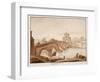 The Restoration of Ponte Milvio by Pope Pius Vii, 1833-Agostino Tofanelli-Framed Giclee Print