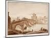 The Restoration of Ponte Milvio by Pope Pius Vii, 1833-Agostino Tofanelli-Mounted Premium Giclee Print