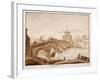 The Restoration of Ponte Milvio by Pope Pius Vii, 1833-Agostino Tofanelli-Framed Giclee Print