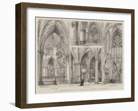 The Restoration of St Saviour's Church, Southwark-Henry William Brewer-Framed Giclee Print