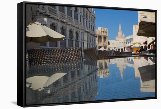 The Restored Souq Waqif and Spiral Mosque of the Kassem Darwish Fakhroo Islamic Centre-Frank Fell-Framed Stretched Canvas