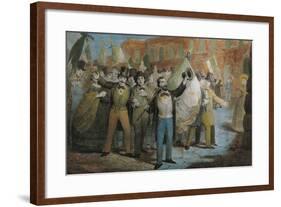 The Resurgence - Patriotic Demonstration in Florence, 1847-null-Framed Giclee Print