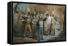 The Resurgence - Patriotic Demonstration in Florence, 1847-null-Framed Stretched Canvas