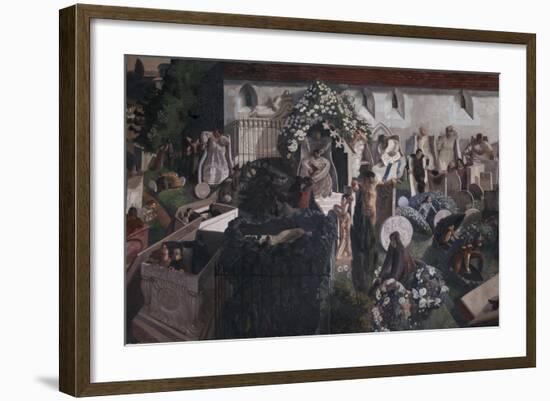 The Resurrection, Cookham-Sir Stanley Spencer-Framed Giclee Print