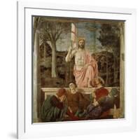 The Resurrection of Christ, 1463-65, Fresco-Piero della Francesca-Framed Giclee Print