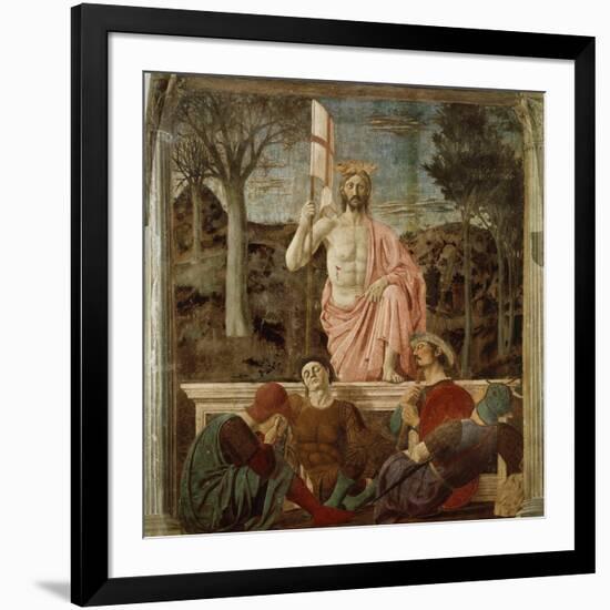The Resurrection of Christ, 1463-65, Fresco-Piero della Francesca-Framed Giclee Print