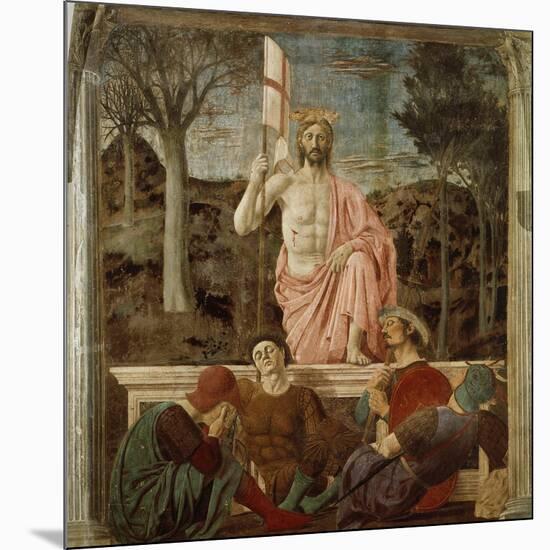 The Resurrection of Christ, 1463-65, Fresco-Piero della Francesca-Mounted Giclee Print