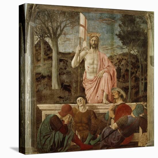The Resurrection of Christ, 1463-65, Fresco-Piero della Francesca-Stretched Canvas