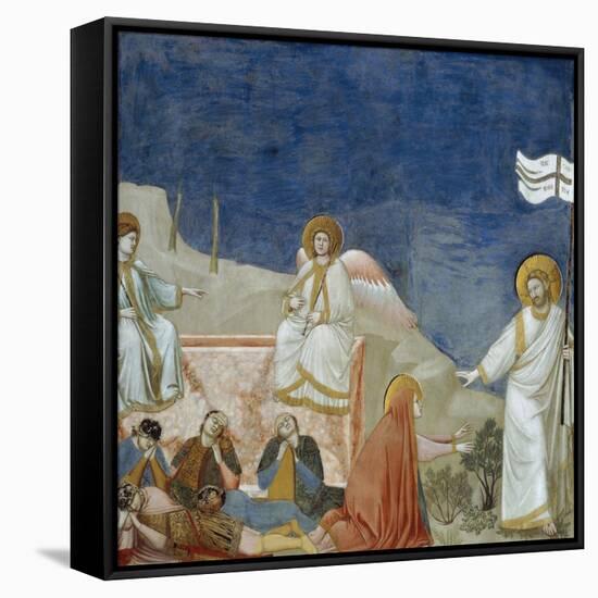 The Resurrection of Christ, Detail from Life and Passion of Christ-Giotto di Bondone-Framed Stretched Canvas