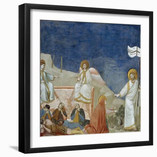The Resurrection of Christ, Detail from Life and Passion of Christ-Giotto di Bondone-Framed Giclee Print