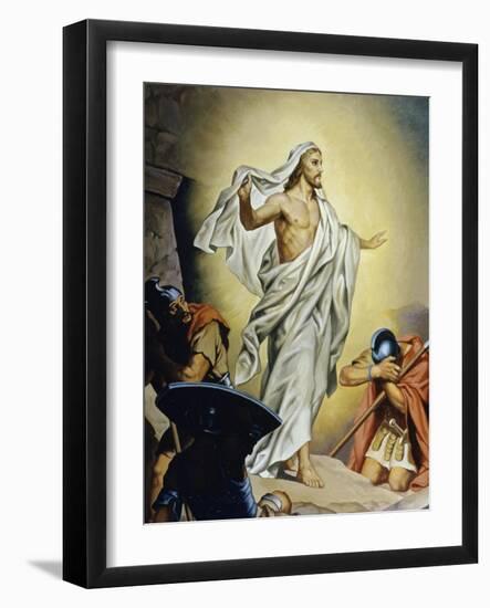 The Resurrection of Jesus-Heinrich Hofmann-Framed Giclee Print