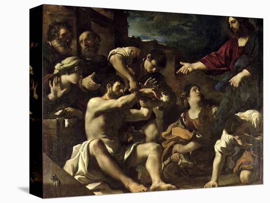 The Resurrection of Lazarus, circa 1619-Guercino (Giovanni Francesco Barbieri)-Stretched Canvas