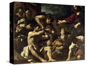 The Resurrection of Lazarus, circa 1619-Guercino (Giovanni Francesco Barbieri)-Stretched Canvas
