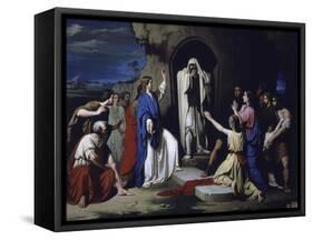 The Resurrection of Lazarus-Jose Casado Del Alisal-Framed Stretched Canvas