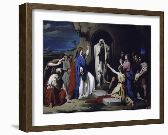 The Resurrection of Lazarus-Jose Casado Del Alisal-Framed Giclee Print