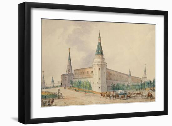 The Resurrection Square and the Alexander Garden in Moscow-Joseph Vivien-Framed Giclee Print