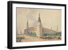 The Resurrection Square and the Alexander Garden in Moscow-Joseph Vivien-Framed Giclee Print