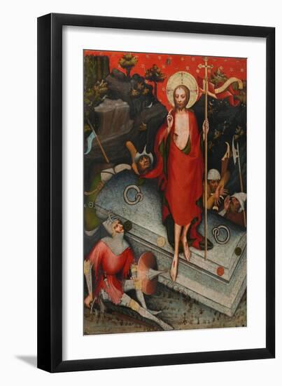 The Resurrection, SS James the Less, Bartholomew, Philip, after 1380-Master of the Trebon Altarpiece-Framed Giclee Print