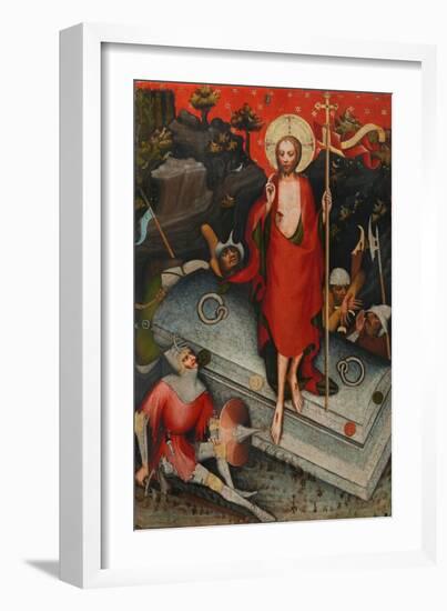 The Resurrection, SS James the Less, Bartholomew, Philip, after 1380-Master of the Trebon Altarpiece-Framed Giclee Print