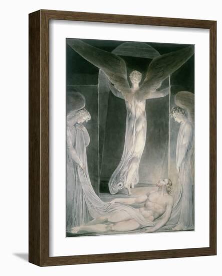 The Resurrection: the Angels Rolling Away the Stone from the Sepulchre-William Blake-Framed Giclee Print