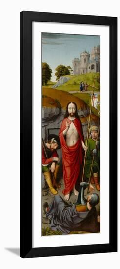The Resurrection, with the Pilgrims of Emmaus, c.1510-Gerard David-Framed Premium Giclee Print