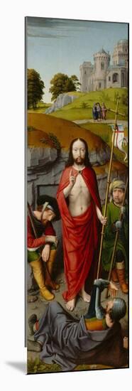 The Resurrection, with the Pilgrims of Emmaus, c.1510-Gerard David-Mounted Premium Giclee Print