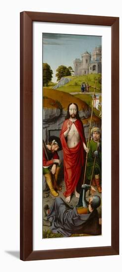 The Resurrection, with the Pilgrims of Emmaus, c.1510-Gerard David-Framed Premium Giclee Print